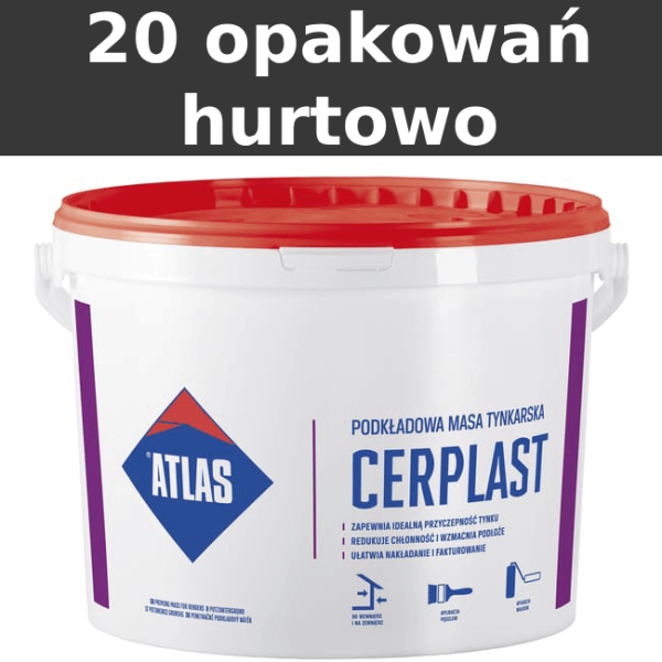 Podkładowa masa tynkarska Cerplast biała 15 kg Atlas